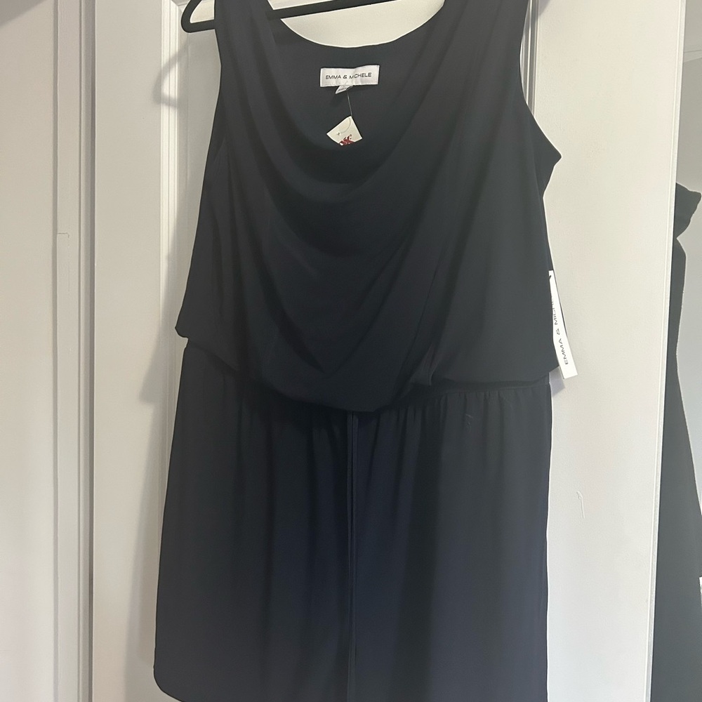 TAGS ON - Emma & Michele Black Sleeveless Romper
